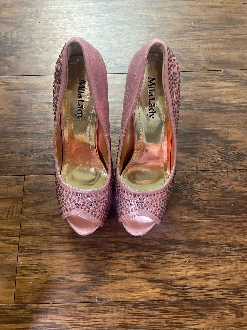 Peep-Toe Stiletto Heels